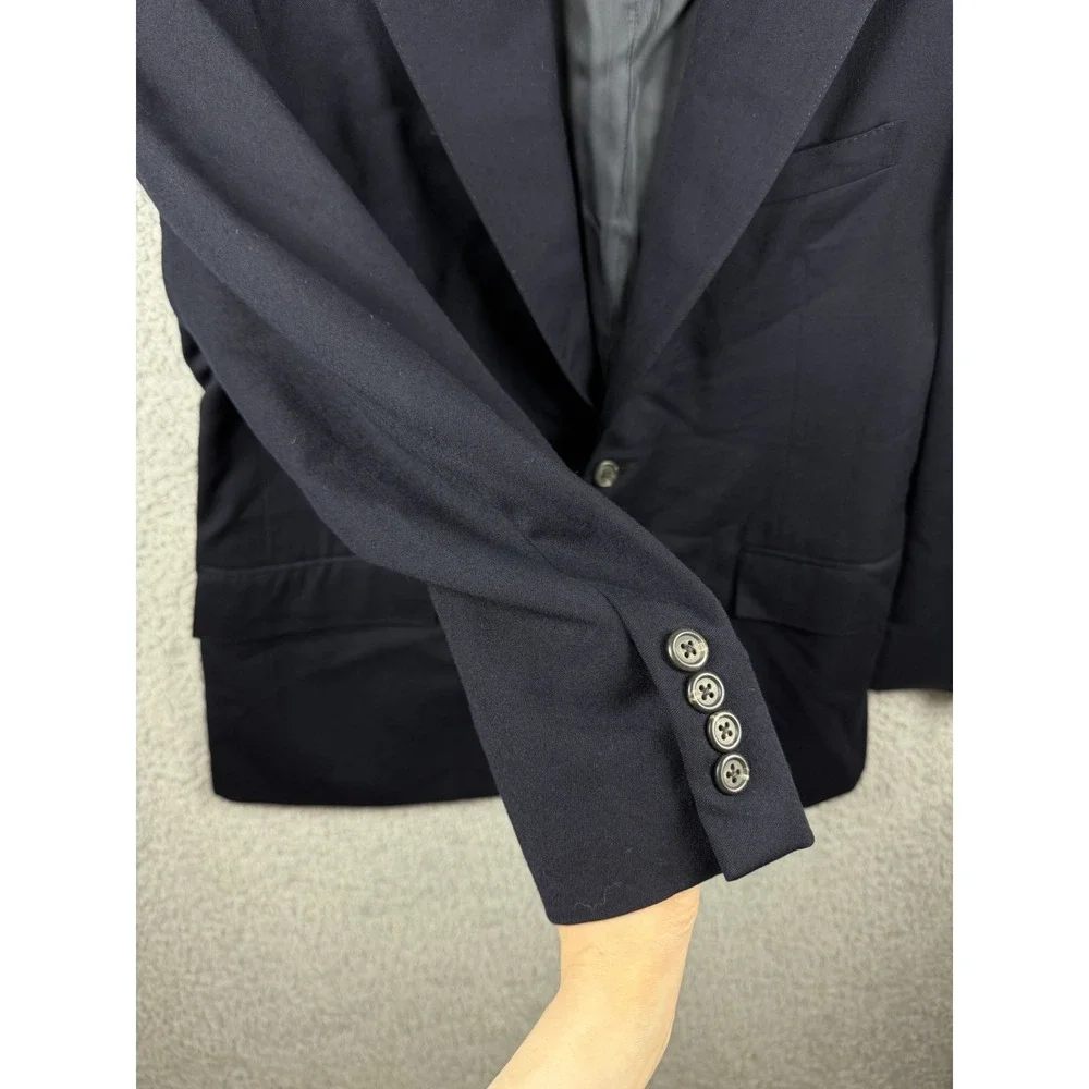 VTG Polo Ralph‎ Lauren Jacket Navy Blue Blazer Men's Sz 40 USA Wool Sport Coat